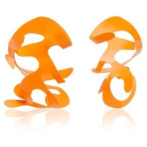ROSIE ASSOULIN LARGE SCULPTURAL EARRINGS IN ORANGE
